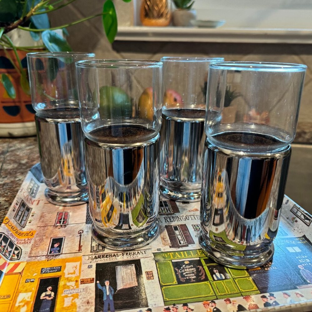 set of 4 Vintage Highball glasses